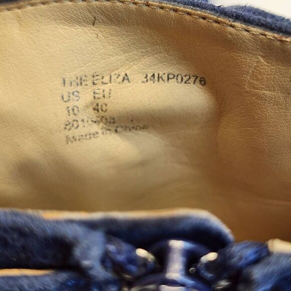 Katy Perry The Eliza Blue Suede Ankle Bootie Size 10 - Picture 7 of 12